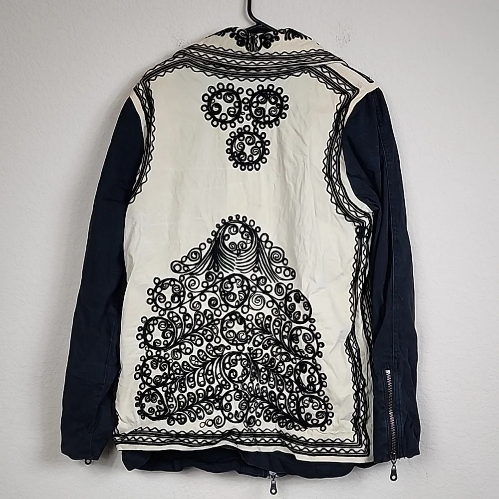 Free People Boho Embroidered Coat Jacket - Picture 8 of 8